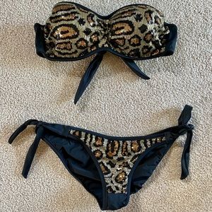 Women’s Sequin Animal Print Bikini